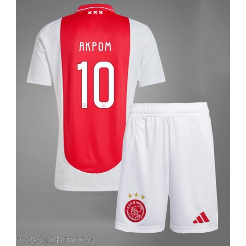 Ajax Chuba Akpom #10 Hjemmebanesæt Børn 2024-25 Kortærmet (+ Korte bukser)